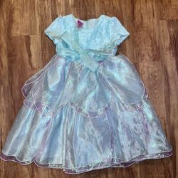 Girls size 6X Disney The little Mermaid Princess Ariel Aqua Dress Ball room Fair