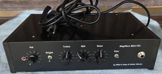 Mikes Amp & Guitar Works 5w tube Mini Guitar Amp Head w Hammond Transformer w Case Hand Wired