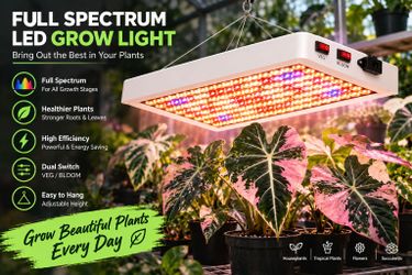 Brand New 90W Full Spectrum LED Grow Light for Succulents, Alocasia & Vegetables