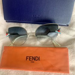 FENDI CAT EYE SUNGLASSES , Blue Ombre Lenses