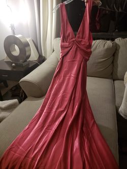 Pink satin dress