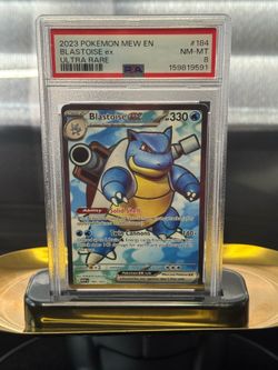 2023 Blastoise Ex #184 Ultra Rare PSA 8