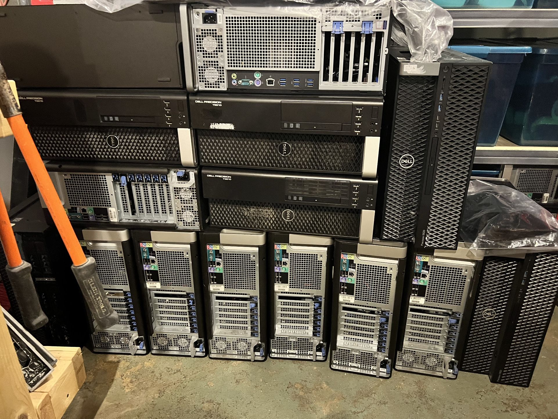 Lot of Dell Towers and 2 servers