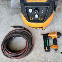 6 Gallon Bostitch Pancake Compressor With 18g Nailer