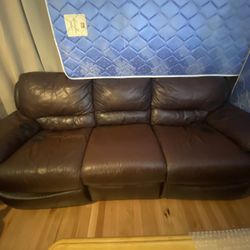 Brown Leather Couch