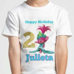 Custome Shirts. Personalized  Shirts. Trols  Birthday Shirts. Camisetas Personalizadas. Camisas Para Cumpleaños.