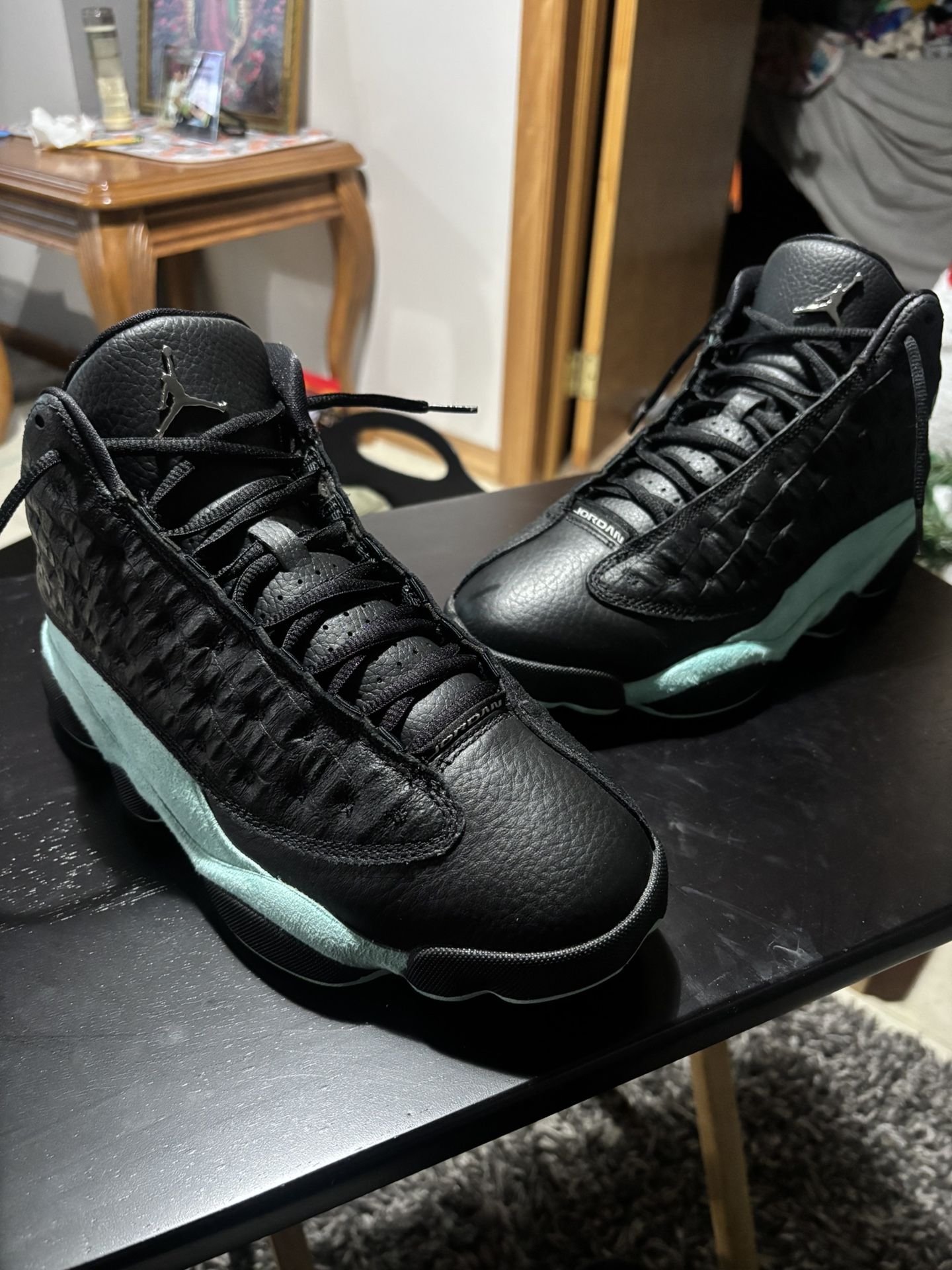 Jordan 13 Retro (Black Island Green) Size 9