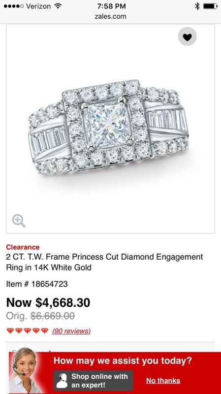 Gorgeous princess cut engagement/ wedding ring set!