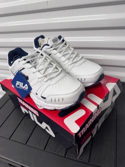 NEW FILA Memory Go The Distance Men's Running Shoes Size 10 White/Navy