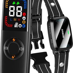 Dog Shock Collar - 4000FT Dog Training Collar with Remote Color Screen, IPX7 Waterproof Electric Collar with 4 Training Modes, Security Lock, Recharge