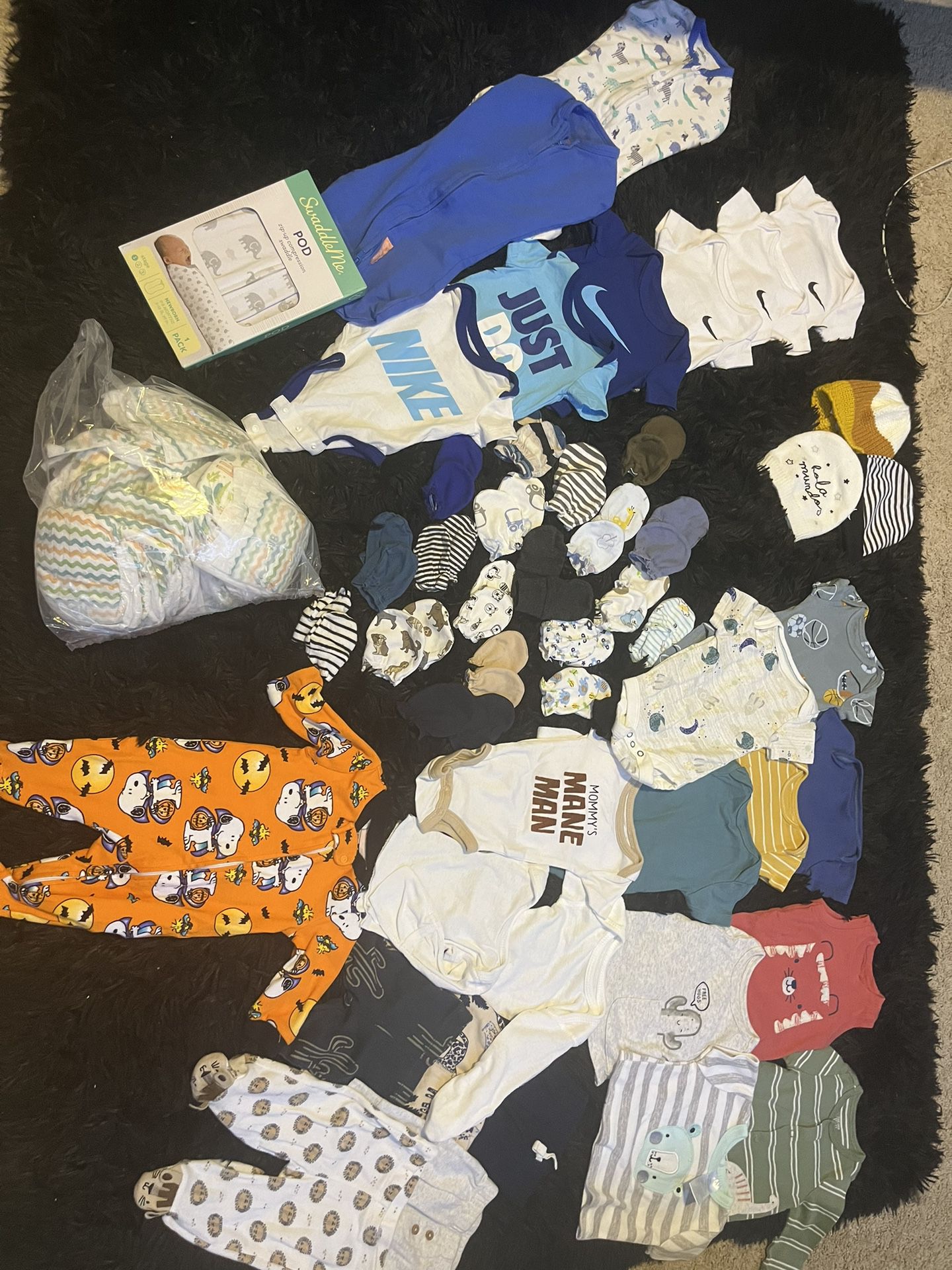 Newborn Baby boy clothes & diapers