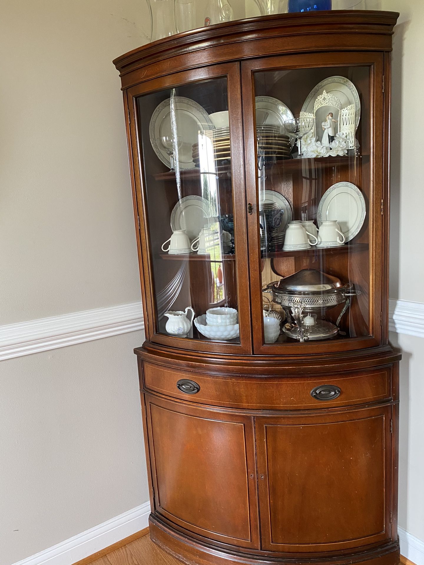 2 Antique china corner cabinets