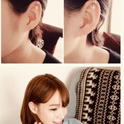 2022 New Gorgeous U Star Moon Ear Cuff Earring Silver & Golden plated .