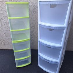Two Plastic Storage Drawers 