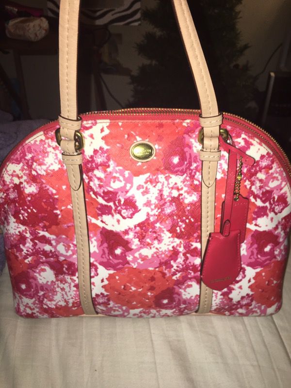 Beautiful floral coach purse