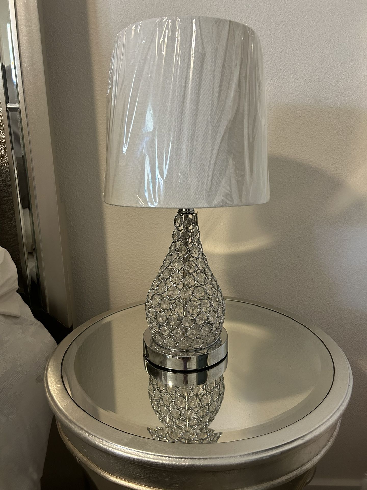 Small Crystal Like Table Lamp