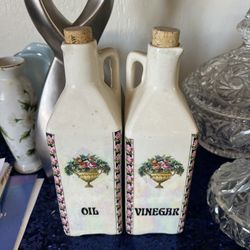  vintage Ceramic oil and vinegar bottles