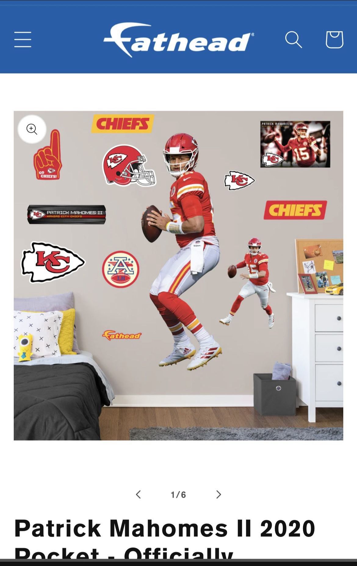 New Patrick Mahomes Fathead Decals