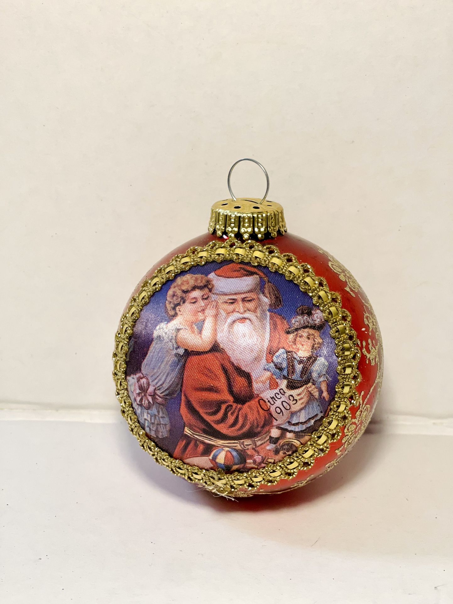 Krebs 1996 Glass & Silk Vintage ornament