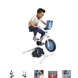 Pelican Explore & Fit Cycle™ Fun Fitness Adjustable Exercise Equipment Kids Stationary Bike with Videos Audio and Music for Children 3-7 Years Old
