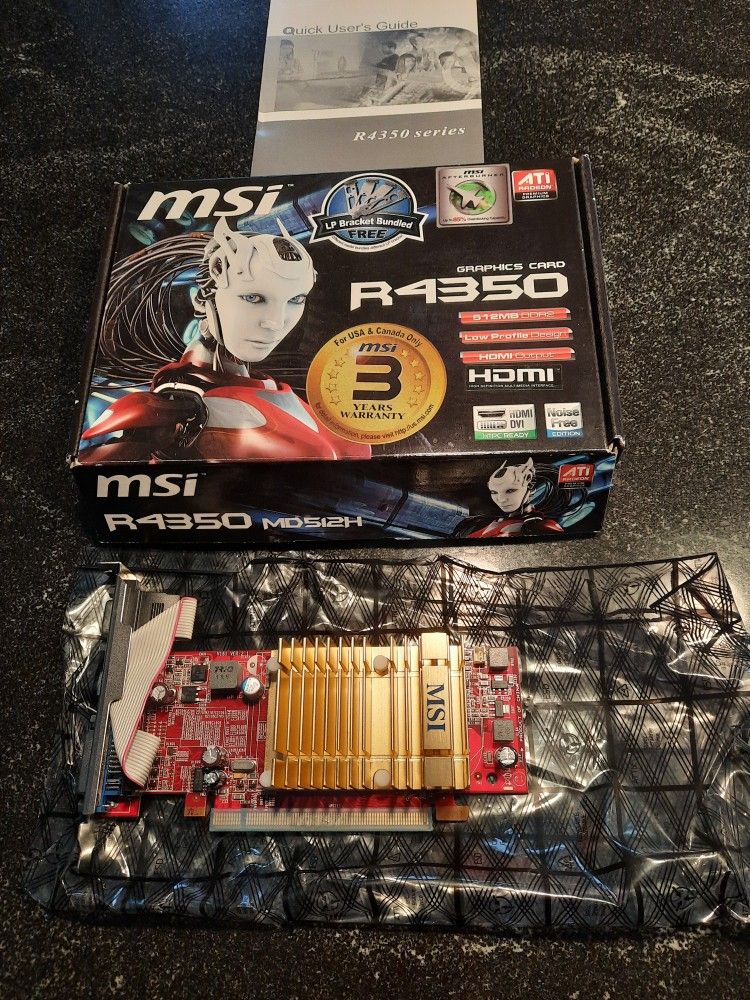 msi R4350 Video Graphics Card
