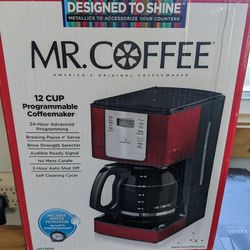 NEW Mr Coffee Red Coffee Maker 