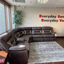 Power Reclining Sectional Couch By Ashley Furniture Kincord 🌟No Needed Credit Check 💛 $39 Down Payment with Financing