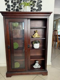 Storage Shelf  35” Long 10” Wide And 49-1/2” High In Good Condition 