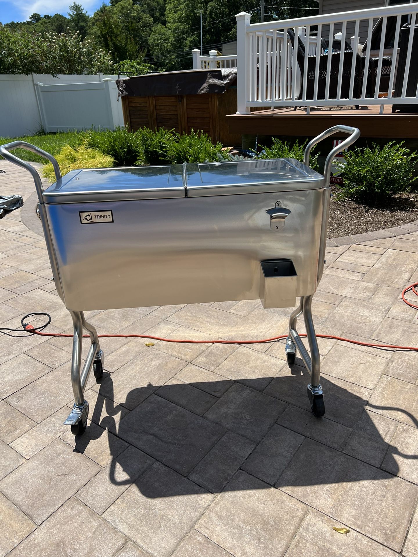 Trinity Stainless Steel Cooler With Wheels