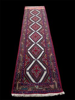 Persian Style Wool Runner Rug hand knotted NW Iran