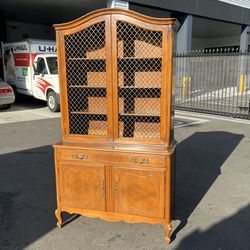 Vintage Irwin French Provincial China Cabinet Hutch 