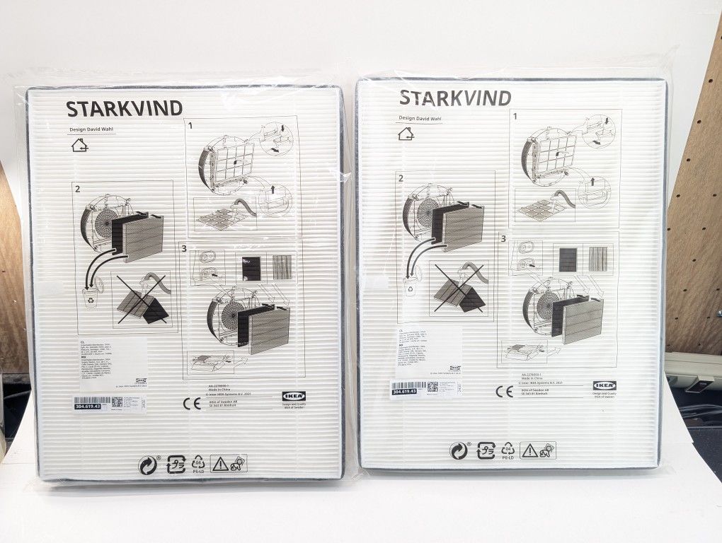 Ikea Starkvind Filter White Filter for Particle Removal 304.619.43 - Lot of 2