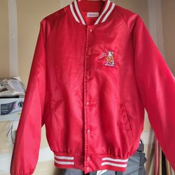 Vintage Satin  Jacket Spuds Mckenzie Bud Light. Sz. Large 