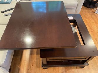 Lift-Top Coffee Table with Storage – Dark Espresso Finish