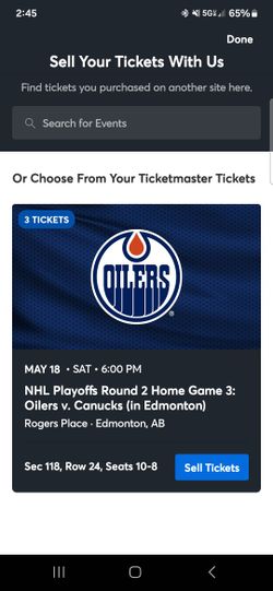 Oilers Round 2 Game 6 Tickets
