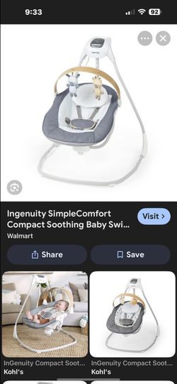 Baby swing and by the side bed bassinet