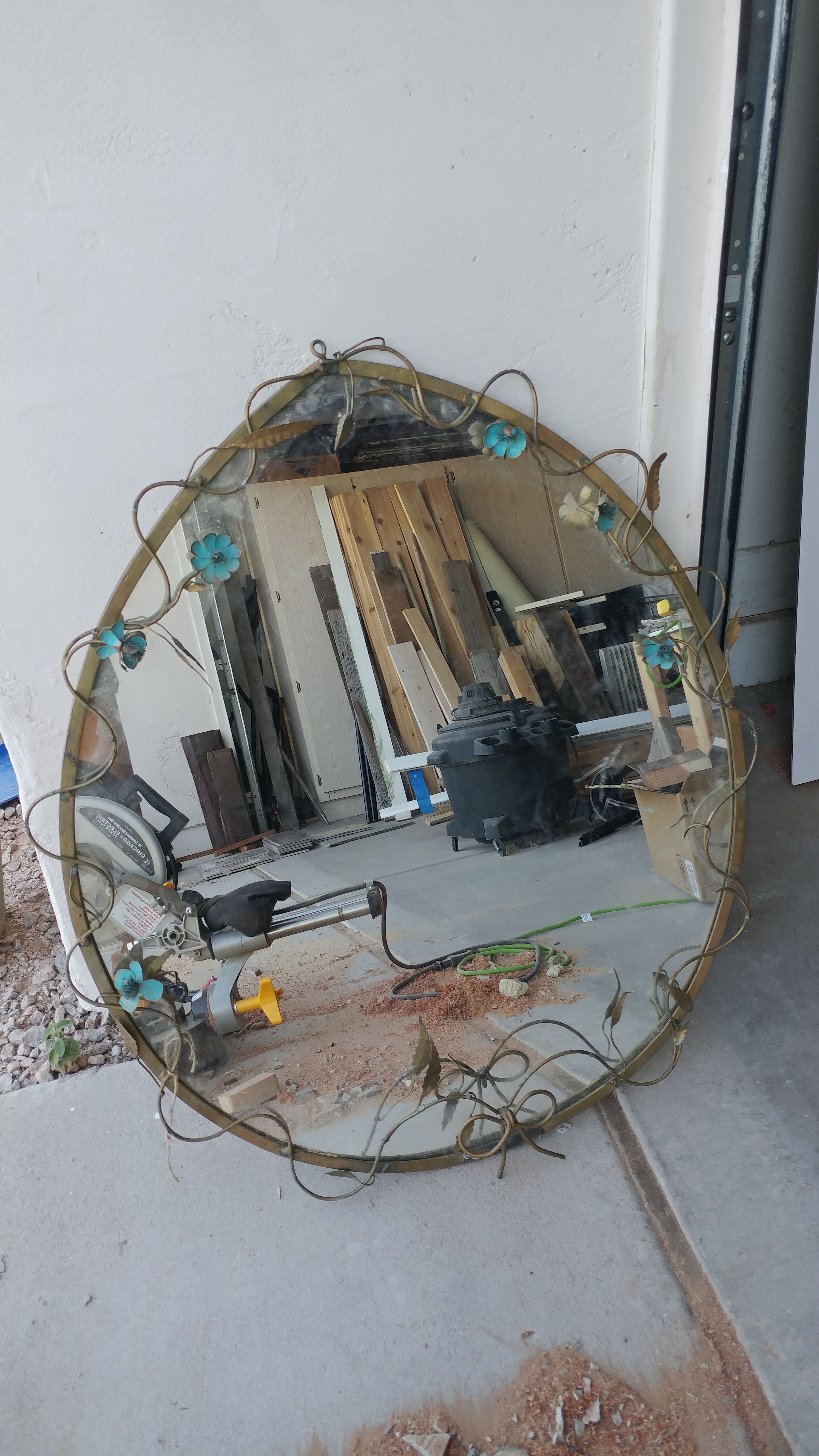 Antique art deco mirror