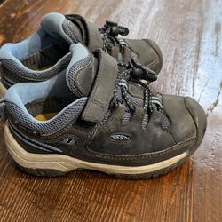 Kid’s KEEN Targhee Waterproof Sneakers US size 8 Blue Trail Athletic Shoes