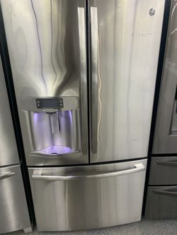 Ge stainless steel 3 door French door fridge