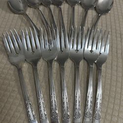 Plate Fork and spoon 14 Pieces