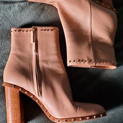 Valentino studded dusky pink boots gently used