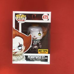 Funko Pop! Movies Pennywise With Balloon Metallic #475 Hot Topic Exclusive