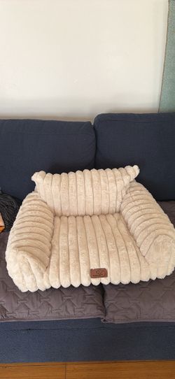 White dog bed