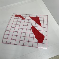 Scuba Flag Florida Shaped Vinyl Decal Sticker