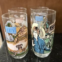 Vintage Burger King Star Wars Glasses Set Of 4