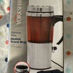 New Stainless Steel Heated Travel Mug $5