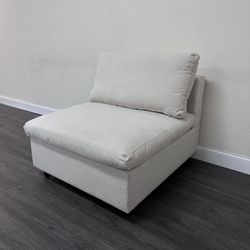 New Beige Armless Chair Cloud Couch