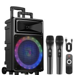 Karaoke Machine
Bluetooth Speaker, and Portable PA System - 12" Woofer