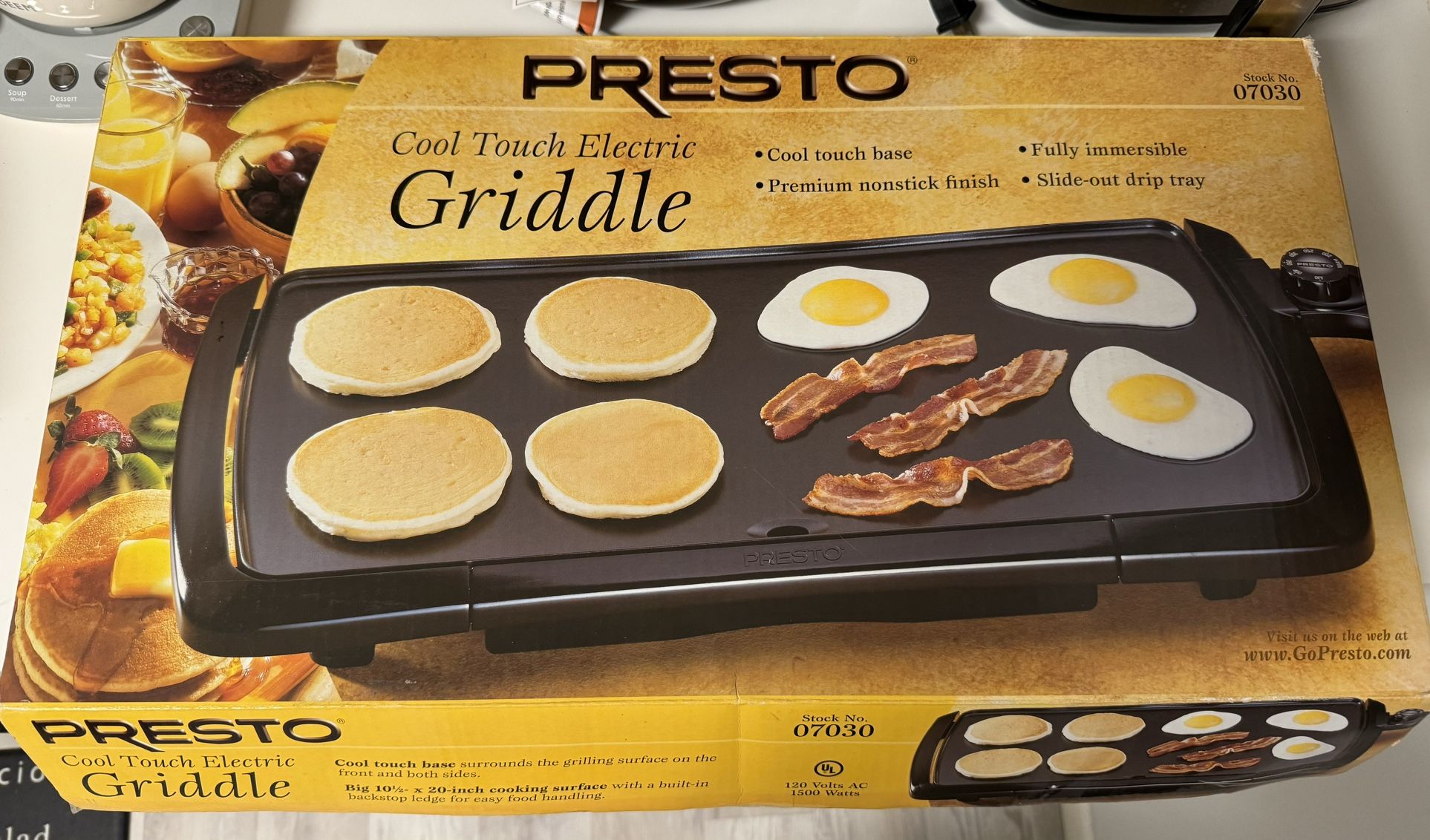 PRESTO Cool Touch Electric Griddle
