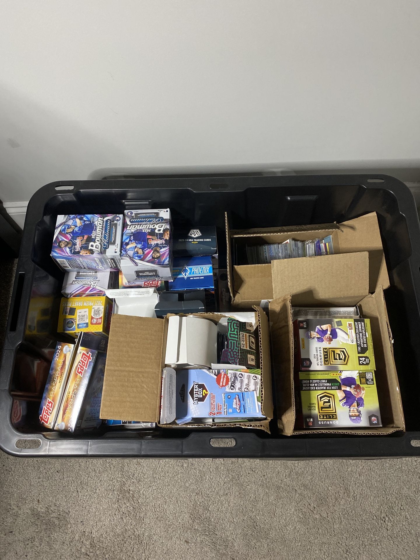 Big Sports Card Lot 22-24 Panini Topps Donruss Blaster Boxes Hanger Packs Etc